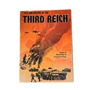 Avalon Hill Third Reich WWII Strategy Board Game Complete Unpunched Vintage 1974